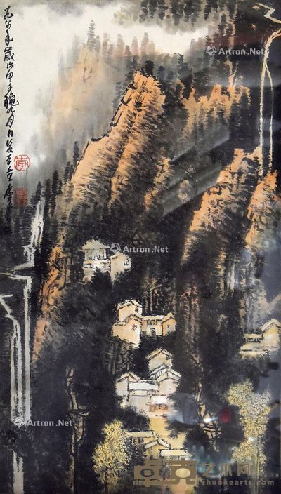 李可染 江山胜揽图 68×39cm