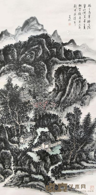 黄宾虹 云林深处 135×67cm
