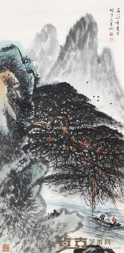 黎雄才 山水 99×49cm