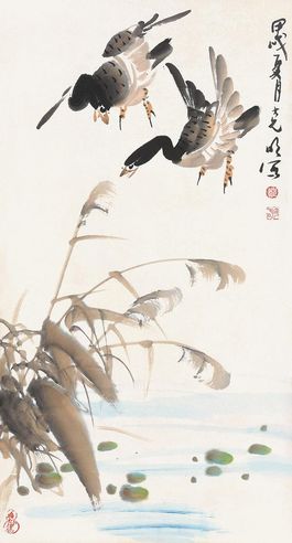 郑克明 芦雁图