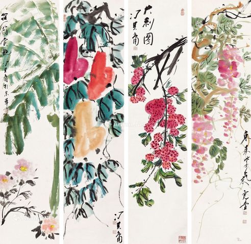 冯其庸 花卉