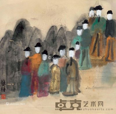 朱雅梅 合影之二 34×34cm