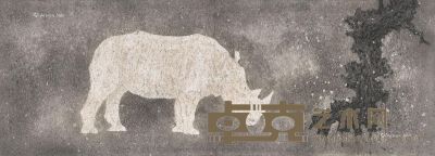 谭军 游离之白犀牛 78×217cm