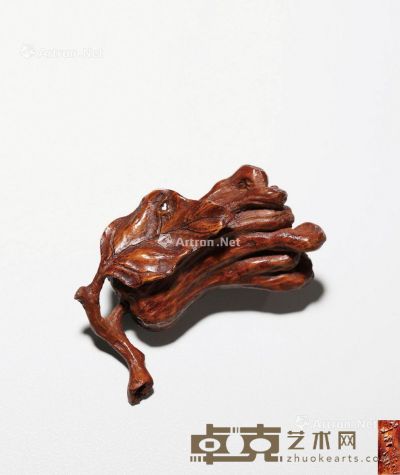 清早期 竹雕佛手摆件 长6.5cm