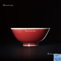 清乾隆 霁红釉碗
