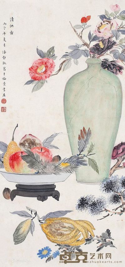 潘静淑 清供图 58×27cm