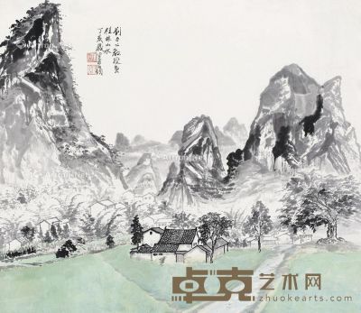 刘力上 桂林山水 45×51cm