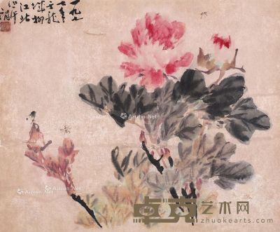 萧朗 花卉 42×51cm