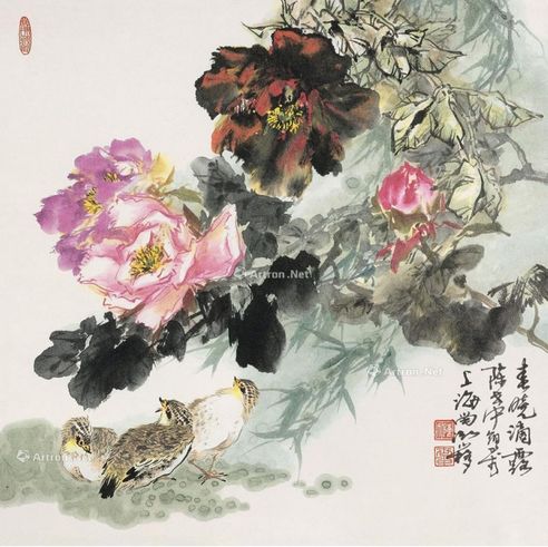 陈世中 花鸟 单片连框
