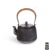 19世纪约19世纪 一东斋造·雾霰桶形·银壶