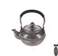 19世纪 长二斋造·珍珠搥目纹·银壶