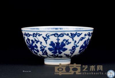 清代（1644-1911） 青花花卉纹碗 直径12.9cm；高6.5cm