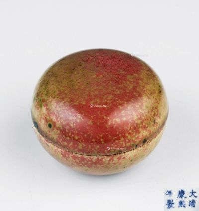 清代（1644-1911） 豇豆红印泥盒