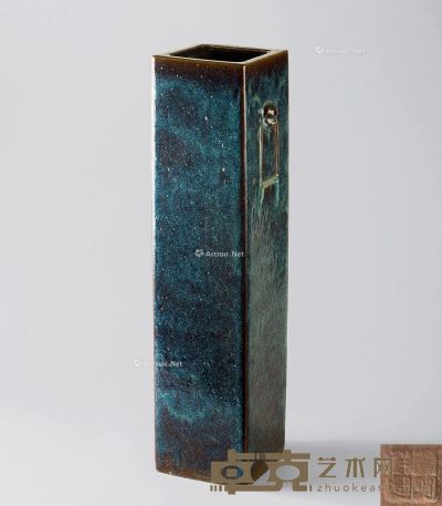 清代（1644-1911） 葛明祥造四方花器 高66cm