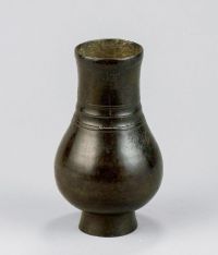 宋代（960-1279） 铜旋纹花插