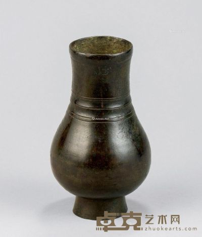 宋代（960-1279） 铜旋纹花插 高13.8cm