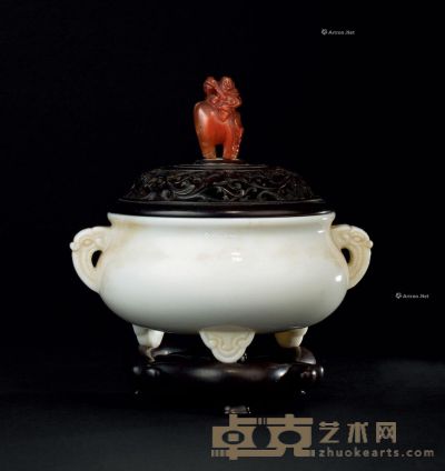 清代（1644-1911） 德化窑白瓷香炉 高8.5cm