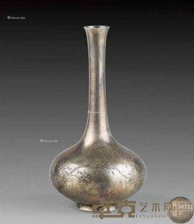 纯银制花瓶 高24.6cm