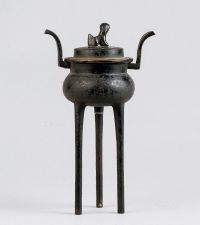 明代（1368-1644） 铜太师形高足香炉