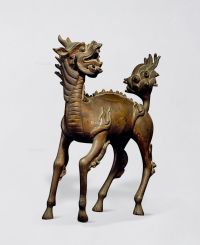 清早期（1644-1775） 铜麒麟香熏