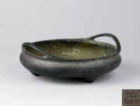 清代（1644-1911） 铜三足双耳香炉