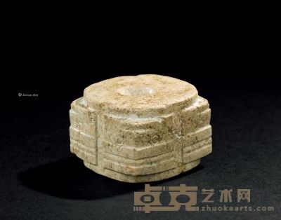 良渚文化（约B.C.5300-4500） 玉琮 高2.3cm