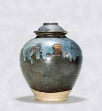 唐代 鲁山花斑釉罐