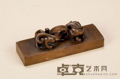 清代 螭龙镇尺 长9×2.8cm