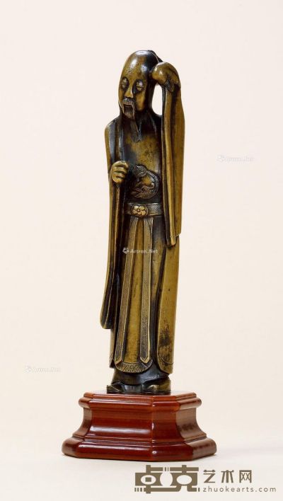 清代 寿星雕像 高20.5cm