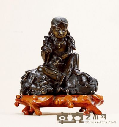 清代 文殊菩萨雕像 高15.5cm