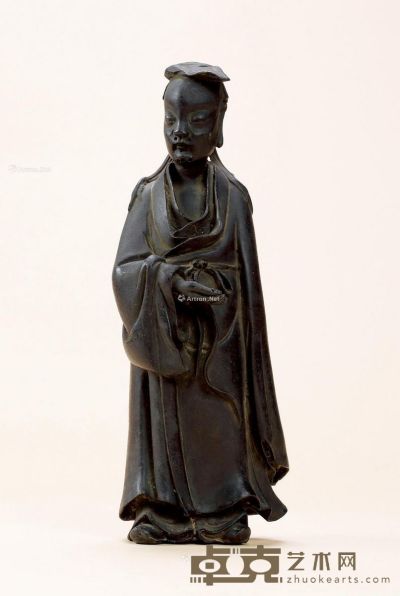 明代 士大夫铜雕像 高24.5cm