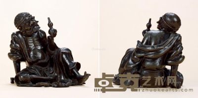 明代 铁拐李·铜雕像 高17.6cm