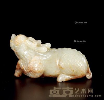 明 白玉麒麟 长10.3cm