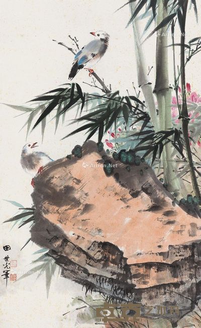 田世光 花鸟 86×53cm