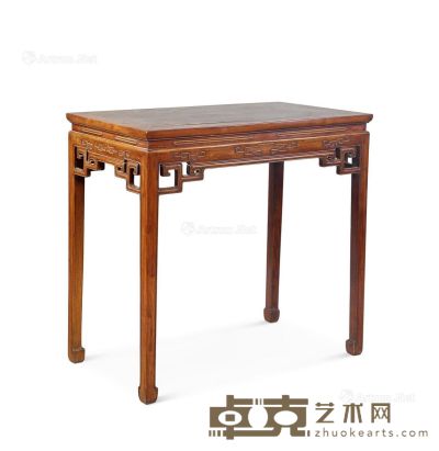 清 红木雕回字纹条桌 89×47×82cm
