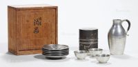 日本昭和时期 纯铜茶香具 （一组四件）