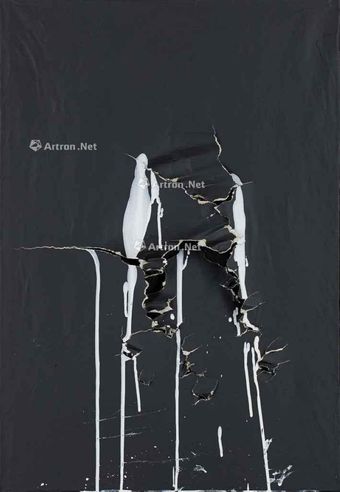 嶋本昭三 2011年作 洞孔系列 压克力 纸本