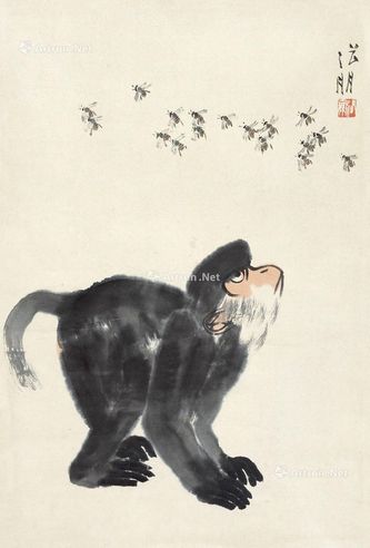 张朋 蜂猴图
