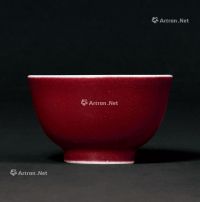 清乾隆 霁红釉杯