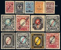 ★○1899-1920年俄国在华邮局邮票一组七十六枚