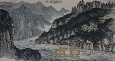 黄纯尧《三峡风光》 178×96cm