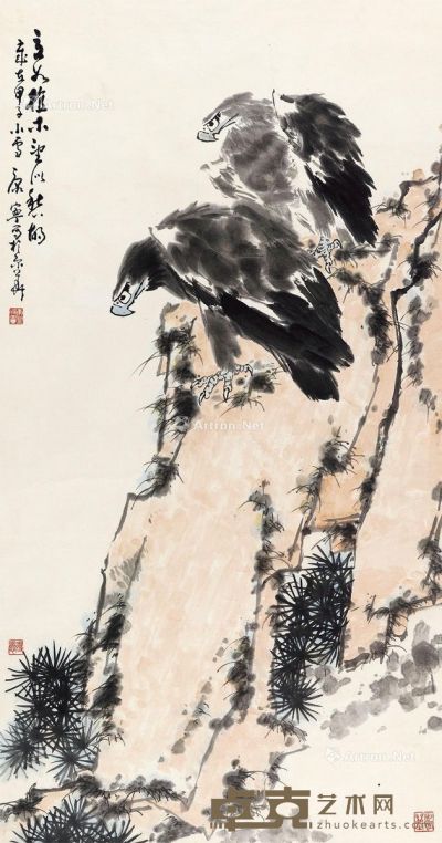 康宁 双鹰图 179×96cm