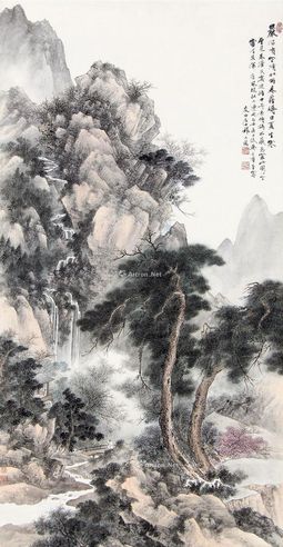 祁大夔 林萝生寒图