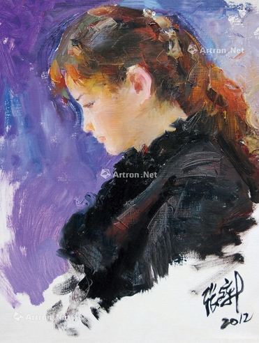张文新     2012年作 红髪女孩