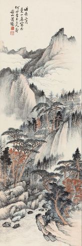 萧逊 浅绛山水