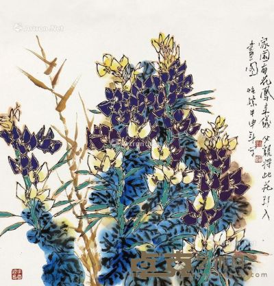 郭怡孮 花卉 67×67cm