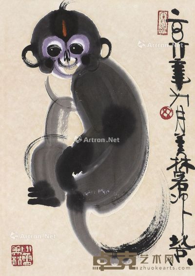 韩美林 猴 55×40cm