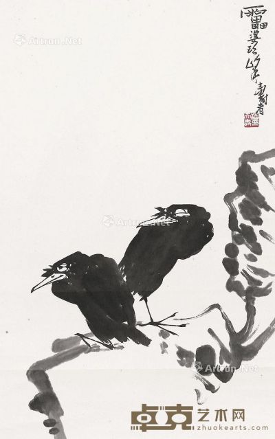 潘天寿 花鸟 67×42cm