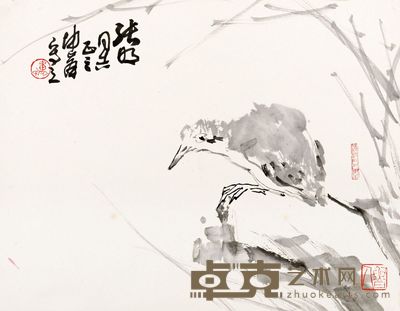 庐坤峰 花鸟 32×41.5cm