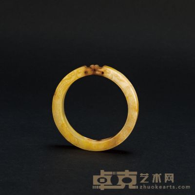 双龙纹玉环 （一件） 直径7cm